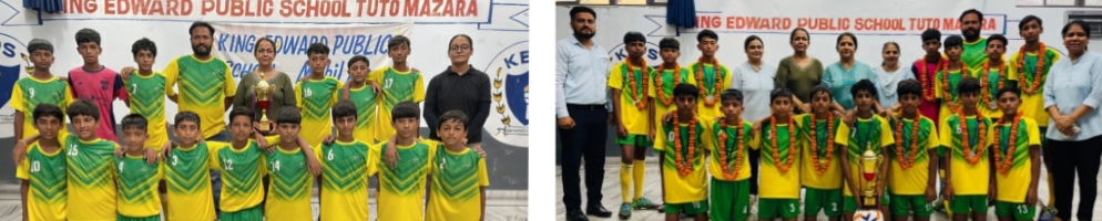 King Edward Public School Tutomajara (Mahilpur) won the first runner-up position in the CBSE Cluster Inter-School Football Tournament.